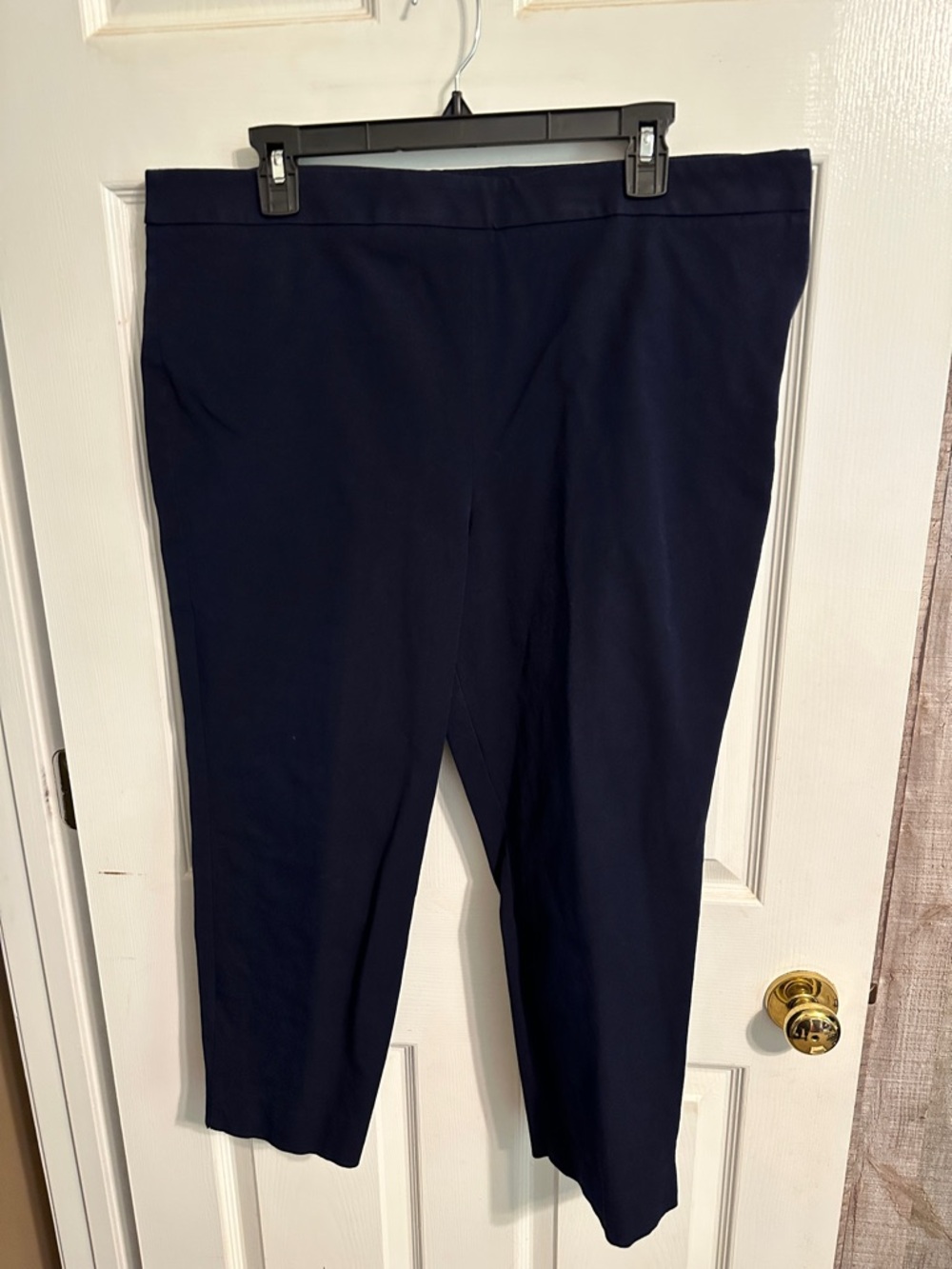 Talbots Navy Cropped Stretch Pull-On Pants